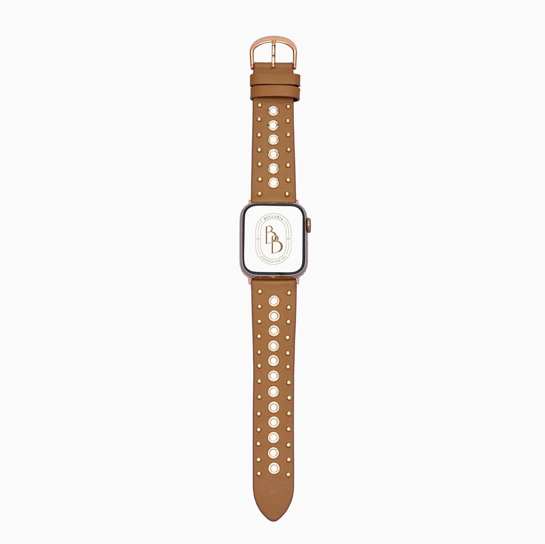 Apple Watch 经典铆钉系列 棕色 真皮表带 7/6/5/4/3/SE适用 - 表带 - 真皮 咖啡色