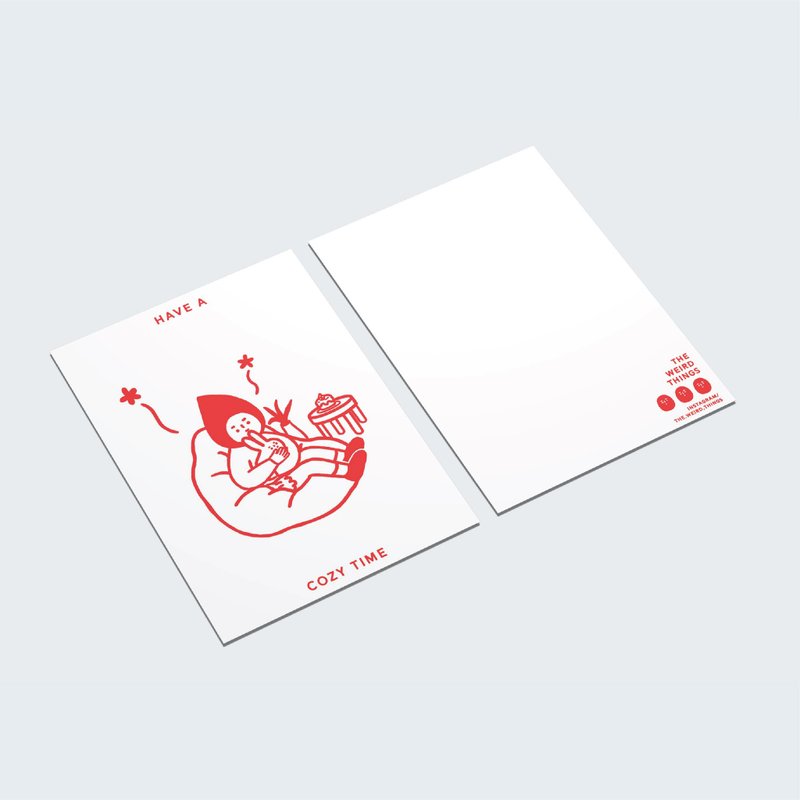 HAVE A COZY TIME 明信片 - 卡片/明信片 - 纸 白色