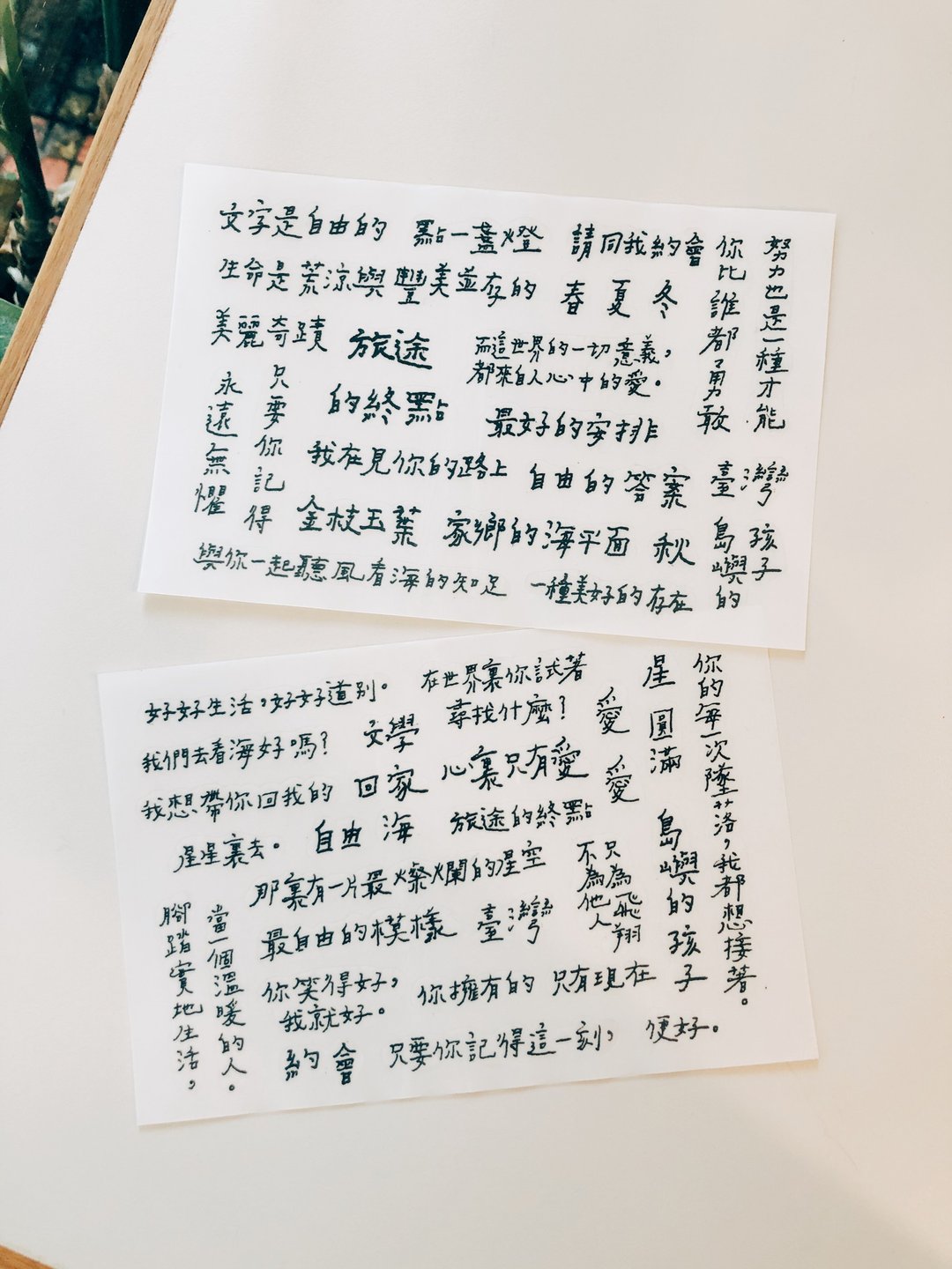 青青的岛文字转印贴纸 - 贴纸 - 纸 多色