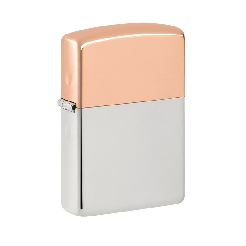 【ZIPPO官方旗舰店】纯铜纯银双金属防风打火机 48695 - 其他 - 铜/黄铜 银色