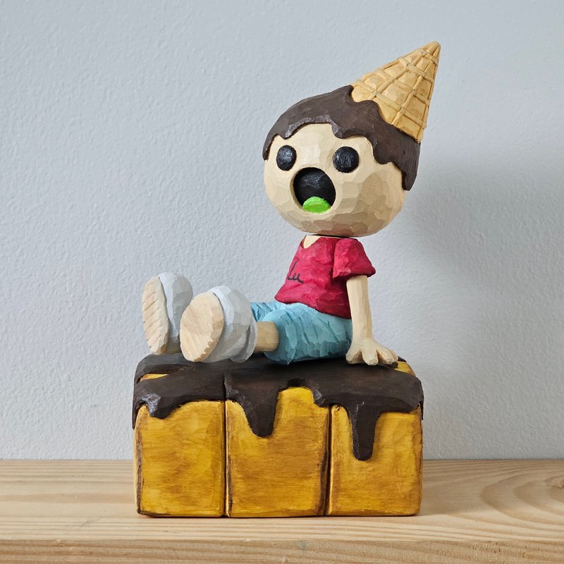 馒头吐司巧克力（木雕） - 玩偶/公仔 - 木头 