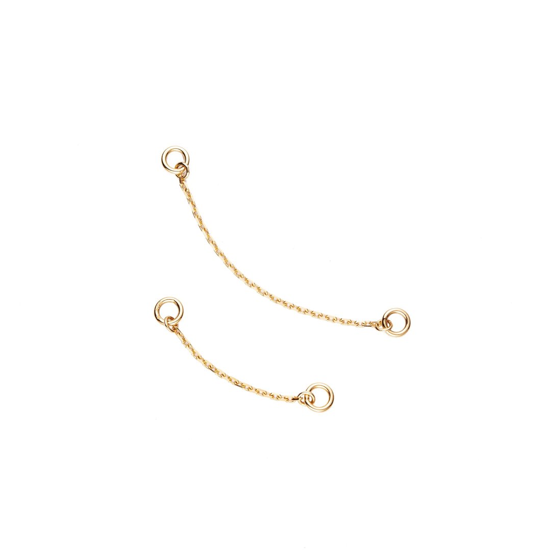 18K 耳环链接链 2cm/ 3.5cm (单边贩售) - 耳环/耳夹 - 贵金属 金色