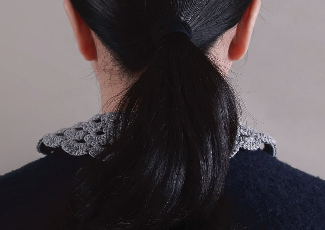 POPOPB 领子饰物 SWEET – SILVER GREY - 婴儿饰品 - 羊毛 