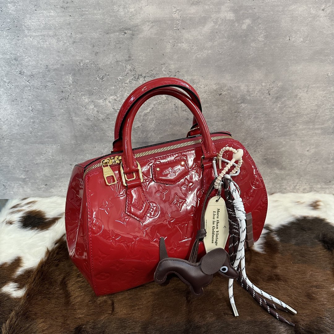 Louis Vuitton 路易威登 Vernis 漆皮 喜庆红色 Boston 包 - 手提包/手提袋 - 真皮 红色
