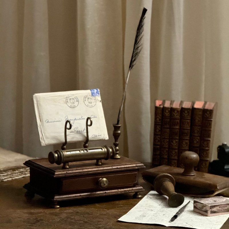 50534-绝美法国19世纪桌历木座Stunning  19th-Century French De - 其他书写用品 - 其他材质 