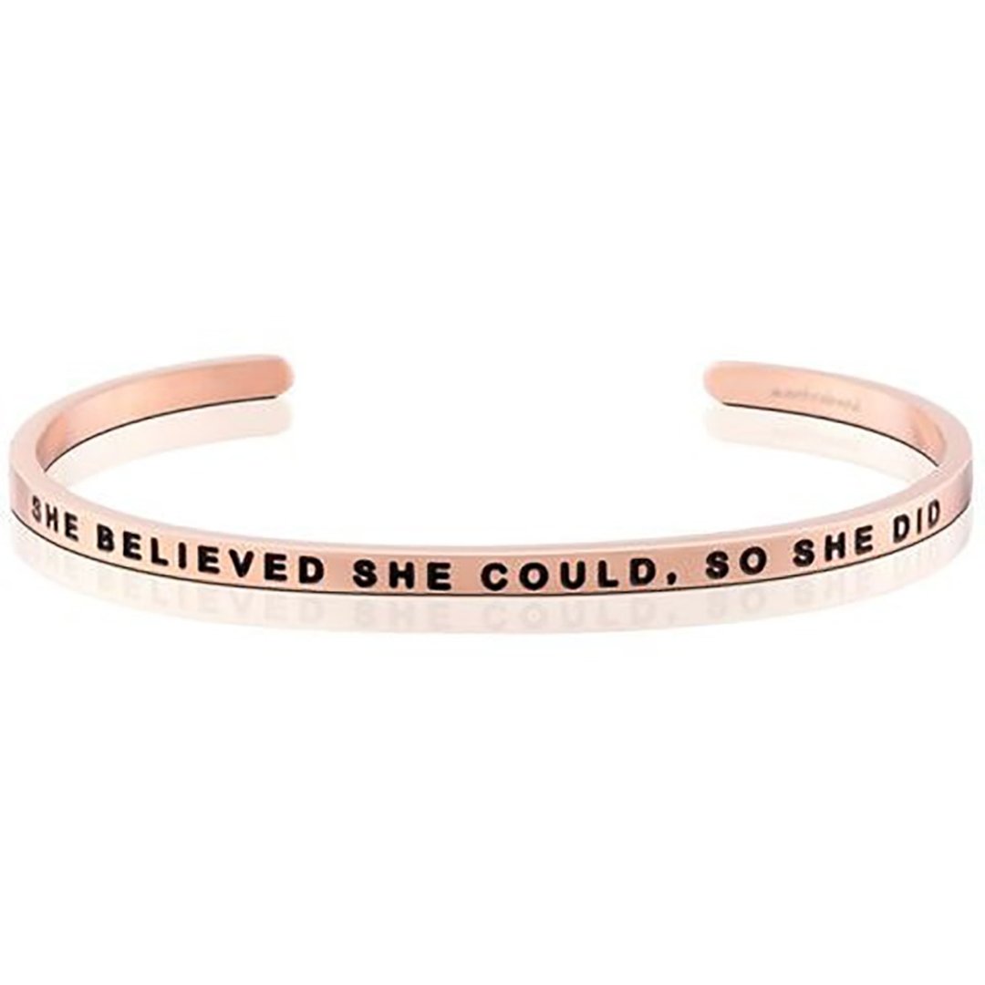 Mantraband悄悄话许愿手环-  She believed she could so she did - 手链/手环 - 其他金属 多色