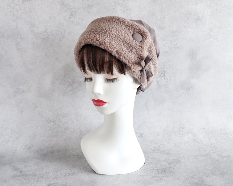 日本制 两用医疗用发带 腰带 羊驼毛绒 莫浮棕色 - 发饰 - 棉．麻 咖啡色