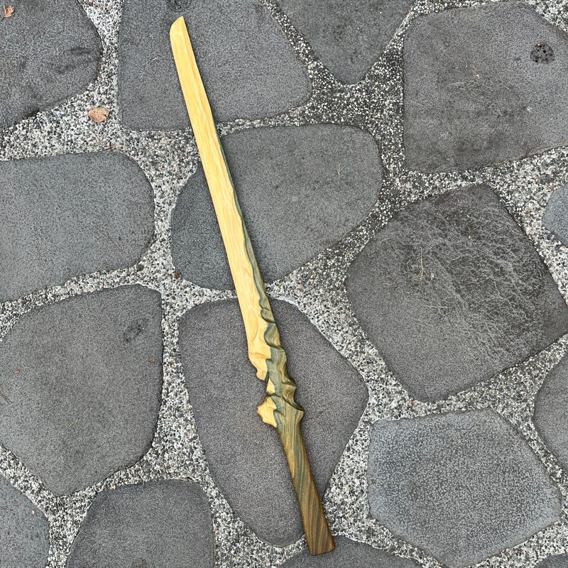 我贩剑　妖刀　四照　艺术木刀　手工木剑　太极刀　绿檀　魔剑 - 摆饰 - 木头 绿色