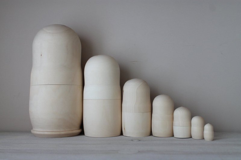 Wooden Toy Nesting Doll (7) - 玩具/玩偶 - 木头 咖啡色