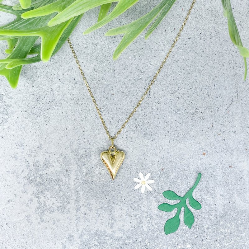 ::心窝尖尖:: 恋爱项链 925镀金 - 项链 - 纯银 金色