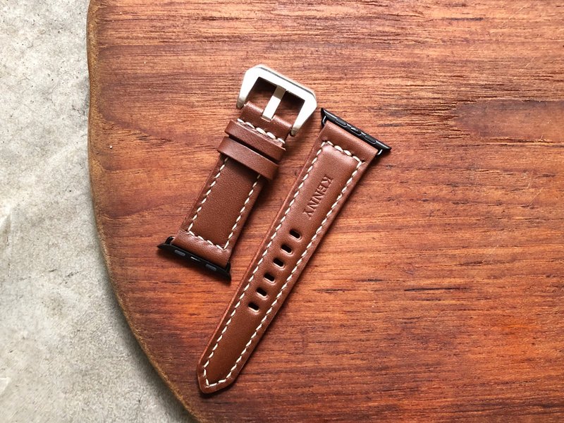 Apple Watch 表带 好好缝 皮革材料包 情侣 意大利皮 植鞣皮 牛皮 - 皮件 - 真皮 橘色