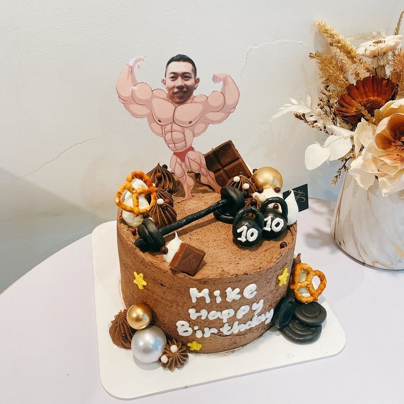 我的健身好友 定制化蛋糕 健身主题巧克力 蛋糕 铄甜点 纪念日 - 蛋糕/甜点 - 新鲜食材 