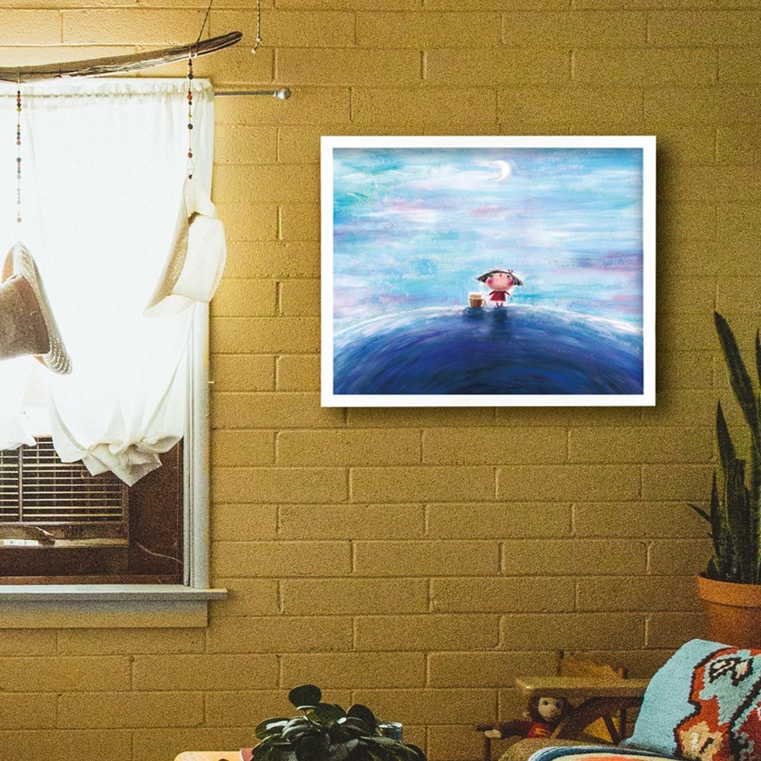 【定制化礼物】水彩画复制品 童年系列 -  许愿  挂画 /客厅挂画/ - 海报/装饰画/版画 - 环保材料 