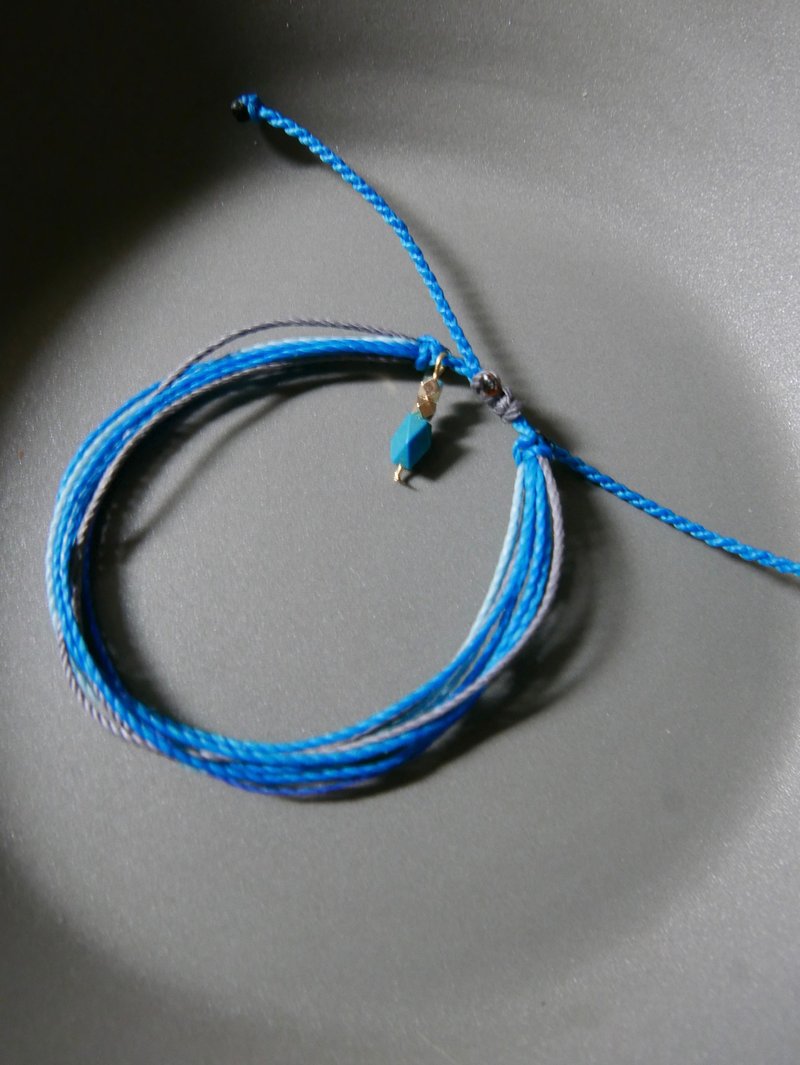 量身订制/兰屿蓝可调蜡绳 - 手链/手环 - 蜡 