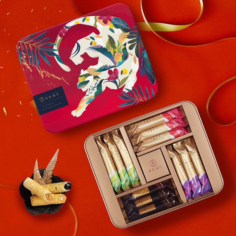 春节限定预购 | 青鸟旅行 福虎生丰 综合灌馅蛋卷礼盒 24 入 - 零食/点心 - 新鲜食材 