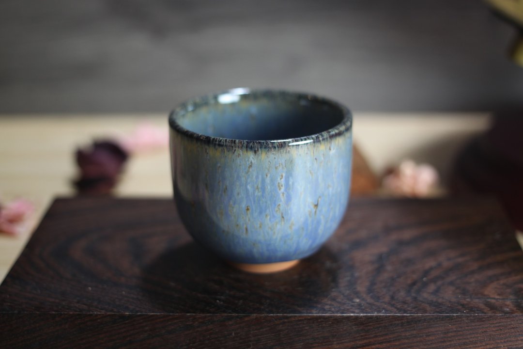 【沐春生活】90ml 天目釉 直身圆口杯 酒杯 莺歌名家叶敏祥作 - 茶具/茶杯 - 瓷 