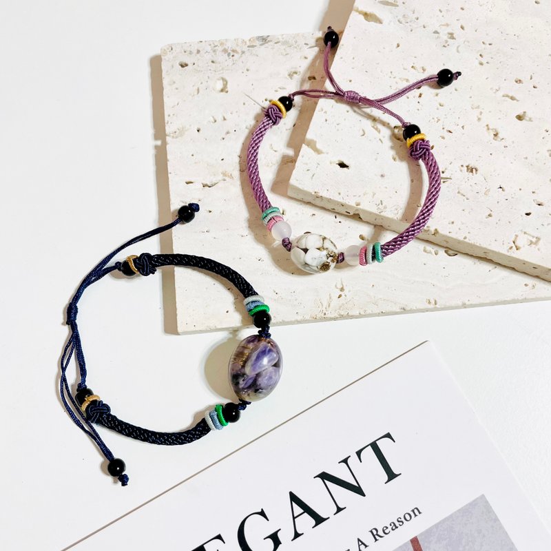 奥刚情侣手链/手绳/开运招财/水晶疗愈/母亲节礼物/毕业礼物/送礼 - 手链/手环 - 半宝石 多色