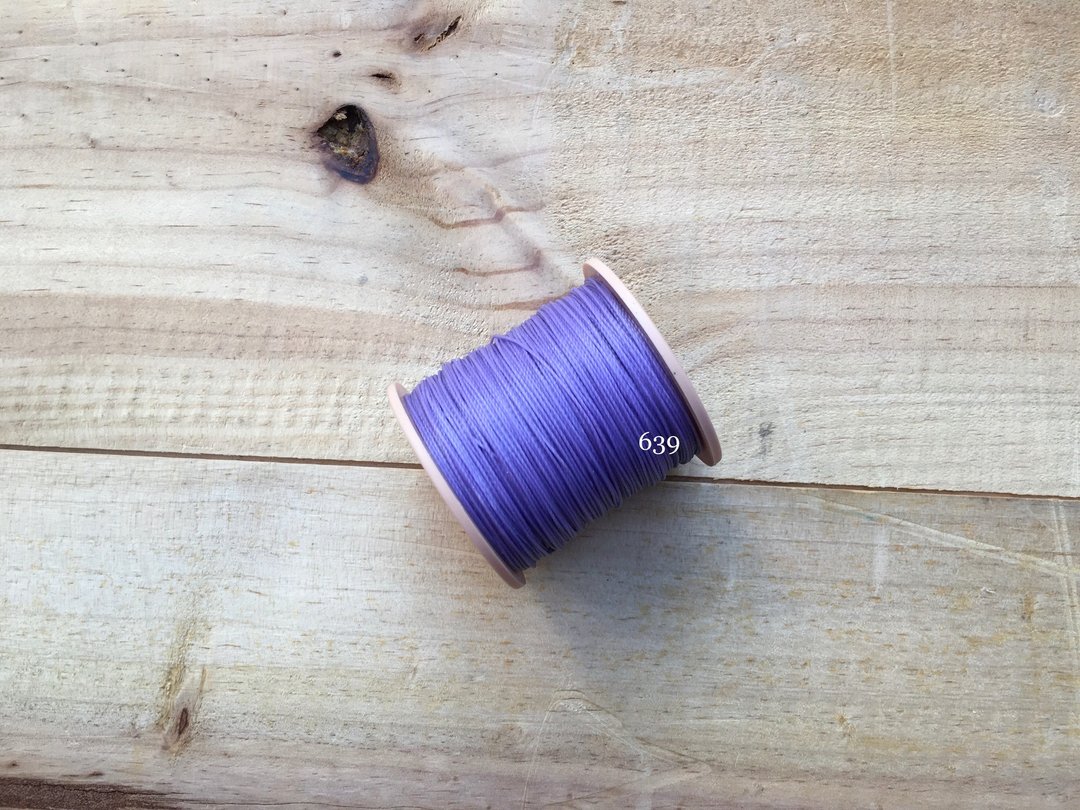 南美制手缝圆蜡线 【#639香芋紫】 0.65mm 30米 48色选择 蜡线 手缝线 圆蜡线 皮革工具 手工皮革 皮革配件 皮革DIY Leatherism 港产皮革 - 编织/刺绣/羊毛毡/裁缝 - 棉 紫色