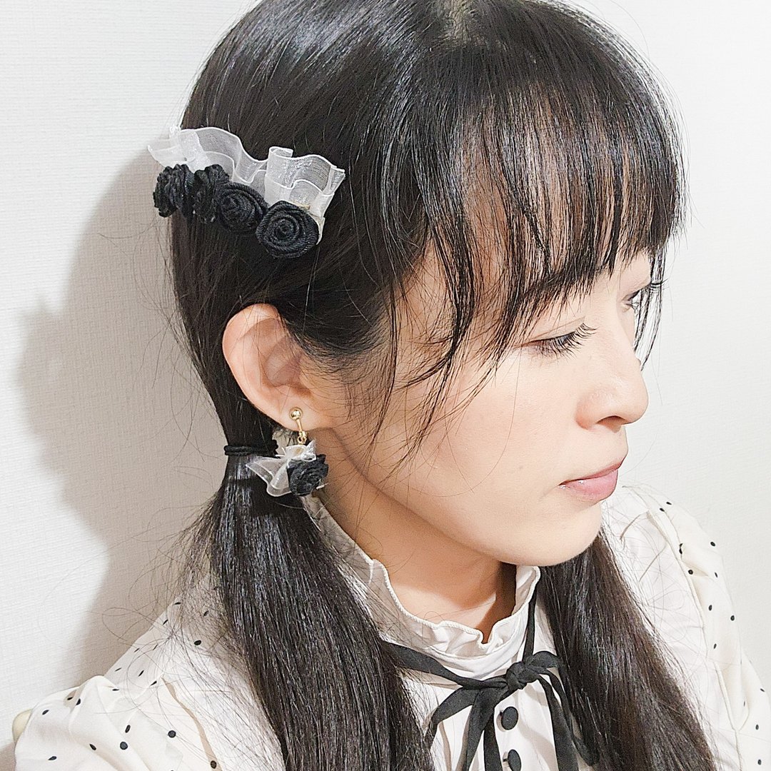 发夹 (BlackRose Frill) - 发饰 - 其他材质 黑色