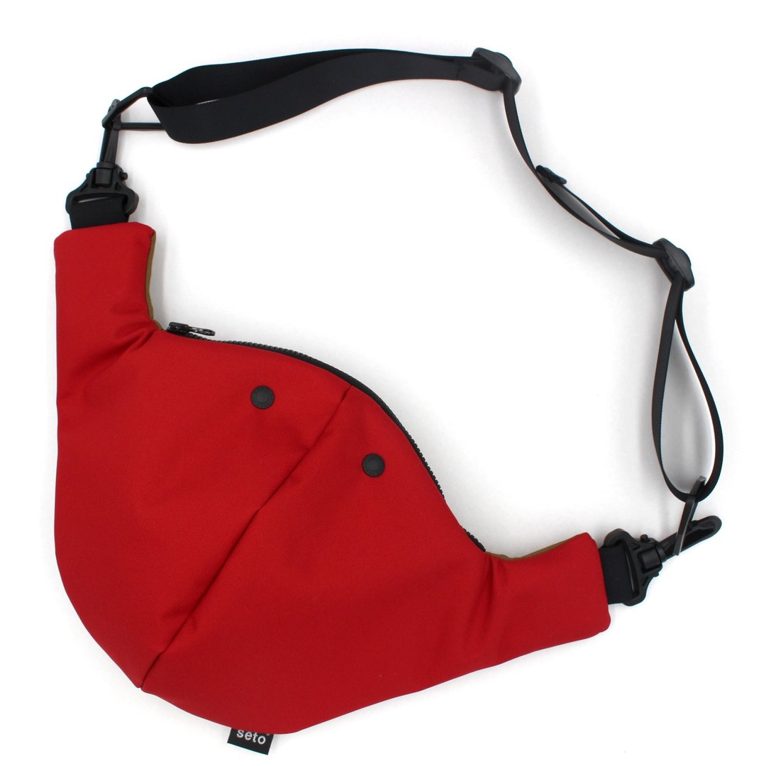 seto / creature bag / Middle / Chu-sagari / Red Light-brown - 侧背包/斜挎包 - 聚酯纤维 红色