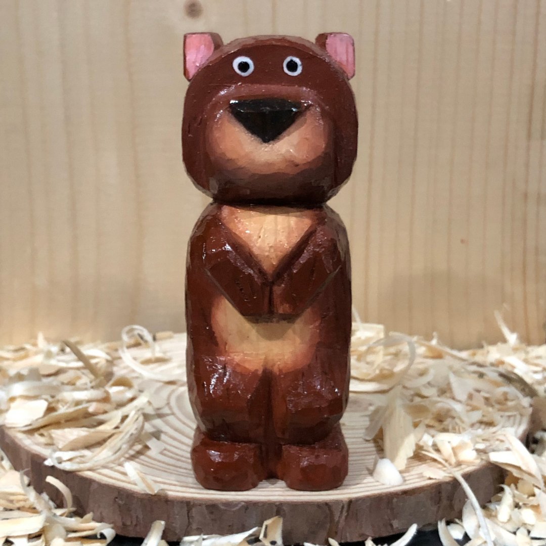 Shy Bear - 摆饰 - 木头 多色