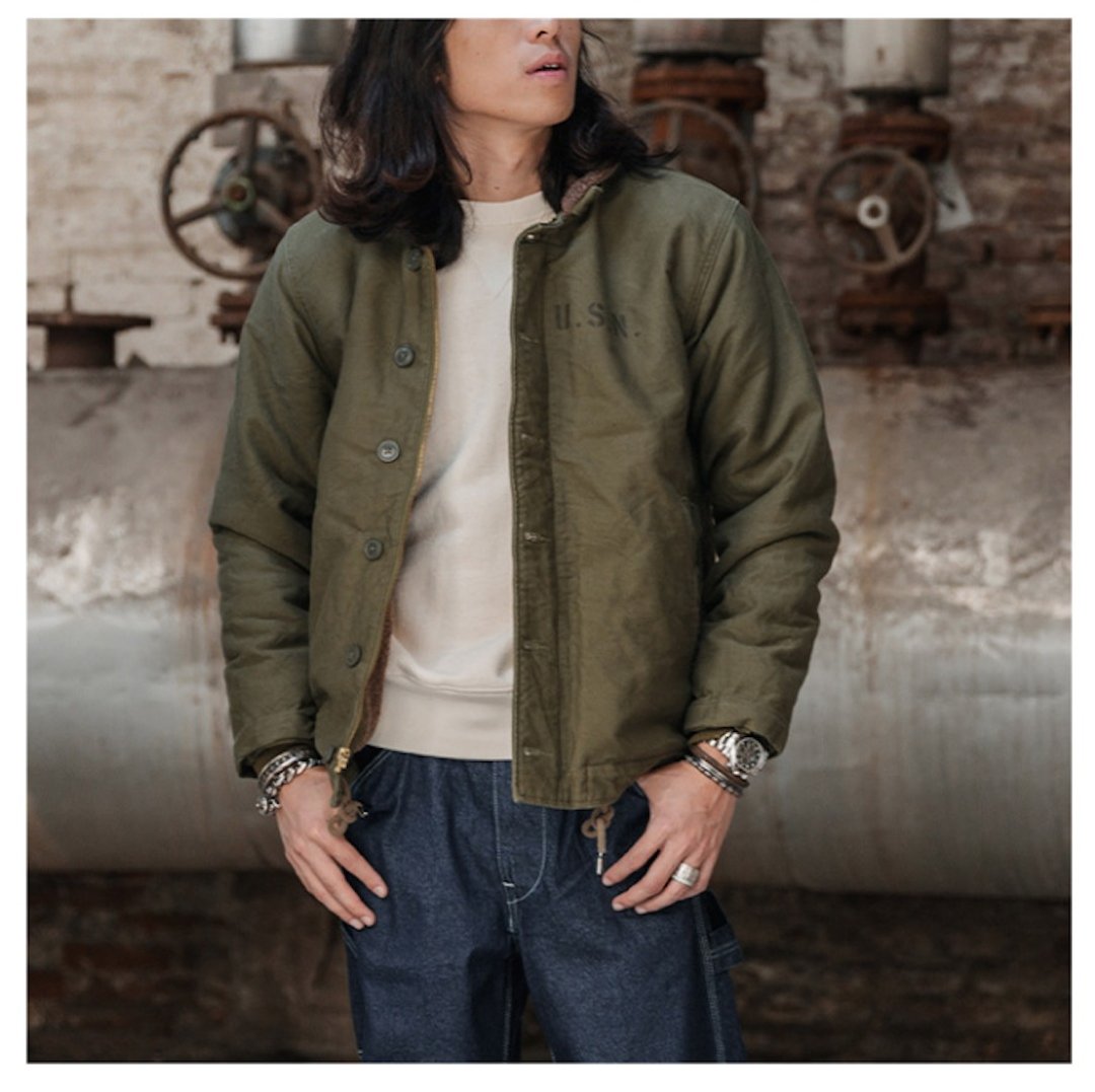 1940s 最适合台湾冬天的夹克 N-1 DECK JACKET 50 羊毛 皮毛一体 - 男装外套 - 棉．麻 