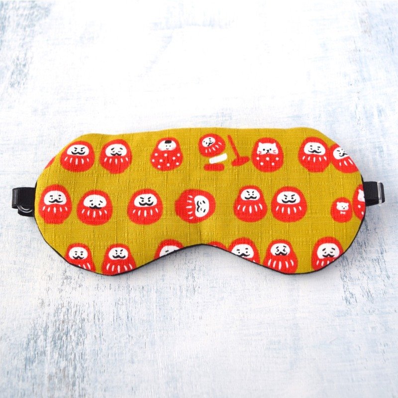 必胜不倒翁　黄芥末色 眼罩/旅游/睡眠/考生 - 眼罩 - 棉．麻 橘色