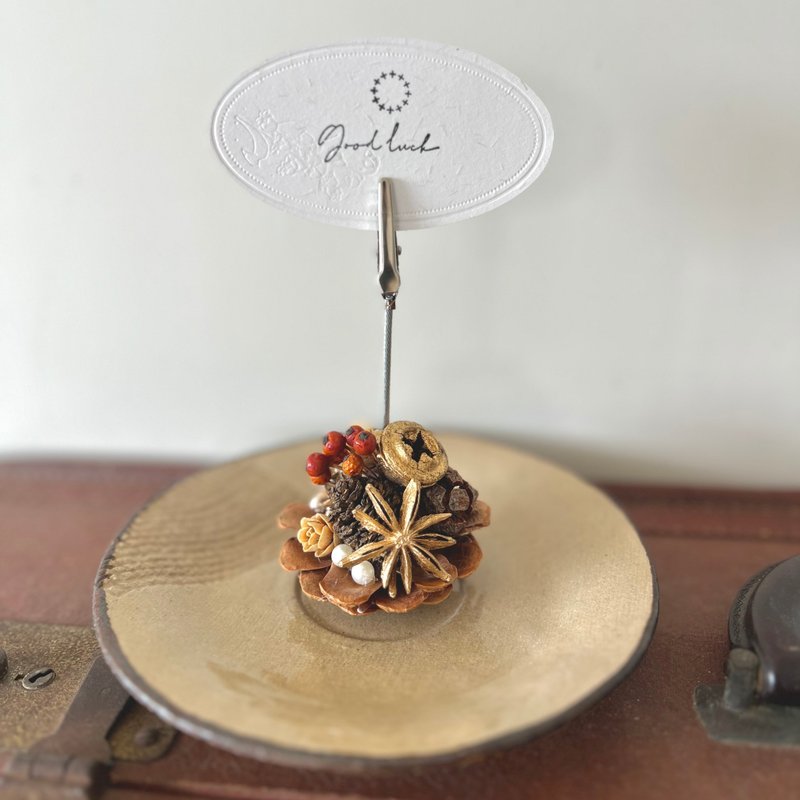 果实坚果塔・植物香气卡片夹 婚礼小物 圣诞礼物 干燥花艺 - 干燥花/捧花 - 植物．花 