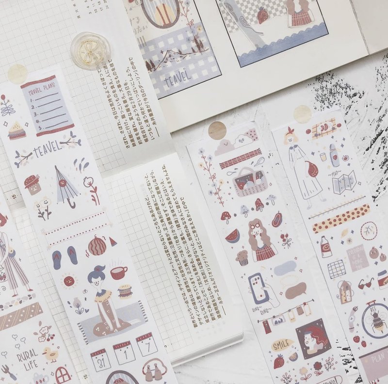 漫漫游 PET 和纸胶带 台灣製 10米卷 - 纸胶带 - 其他材质 多色