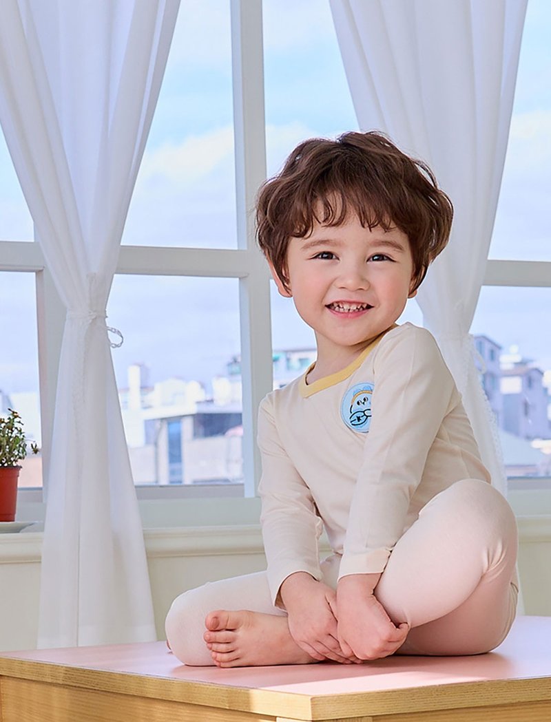 蛋白恐龙篮球-植纤衣长袖韩国童装-K54209 - 童装上衣 - 棉．麻 蓝色