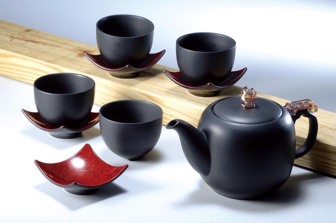 夹炭黑陶大壶组 - 茶具/茶杯 - 陶 
