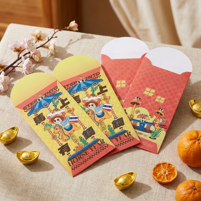 马年限定 | 马上有钱圆口红包袋 | 每包 5 入 - 红包/春联 - 纸 