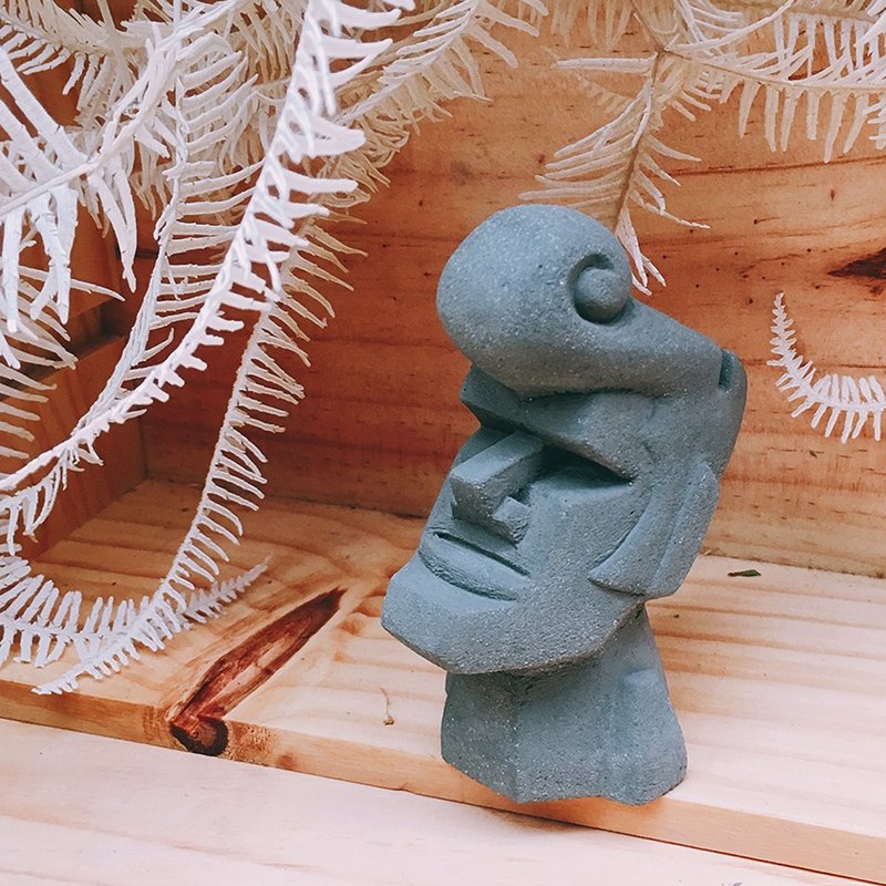 摇滚巨星 - 厚道人生 - 摩艾 巨石像 - 铁灰款 - 水泥 扩香石 - 其他 - 水泥 灰色