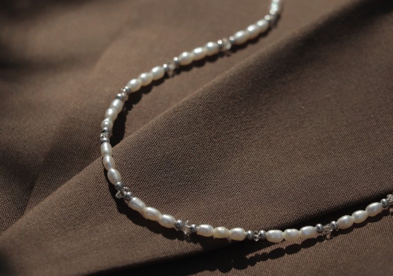 Pearl necklace—Classic I 经典天然珍珠项链 - 项链 - 珍珠 银色