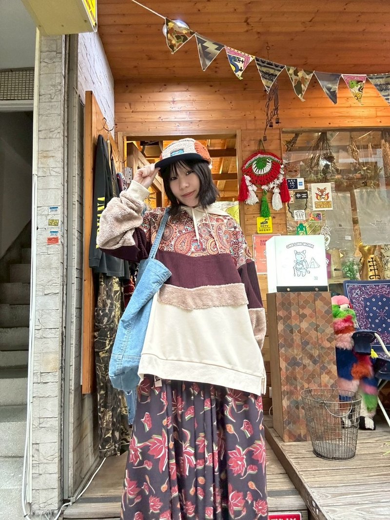 【热门预购】拼接异材质连帽上衣 (3色) CAA-5310 - 中性连帽卫衣/T 恤 - 棉．麻 