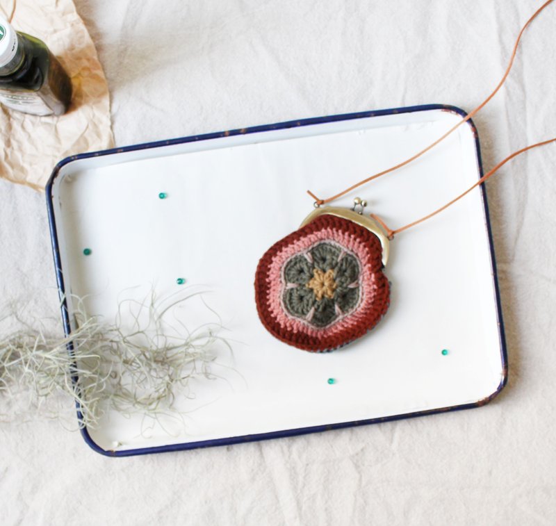 毛线零钱包 正反双色 附一绳一链 - 零钱包 - 聚酯纤维 多色