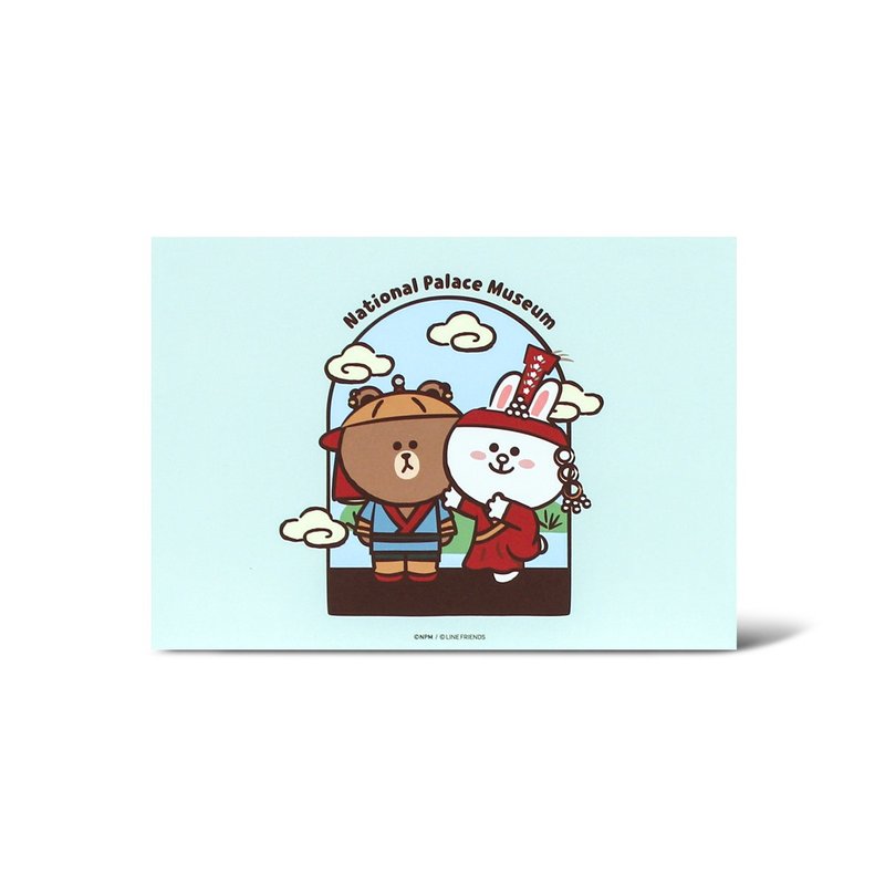 NPM | LINE FRIENDS 穿越故宫 明信片 (元) - 笔记本/手帐 - 纸 蓝色