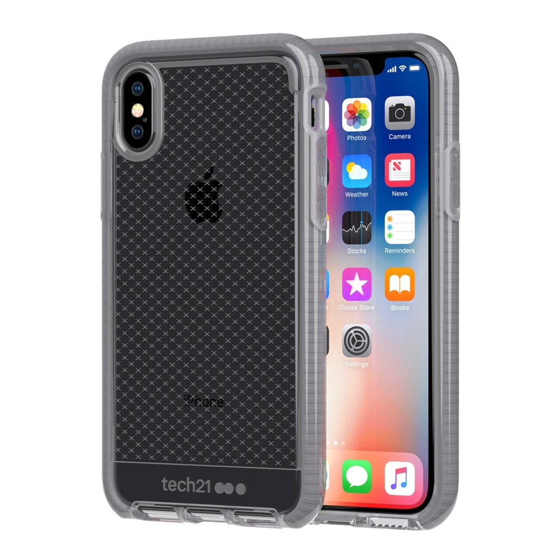 Tech21 iPhone X 防撞软质格纹保护壳 - 透灰 (5055517396196) - 手机壳/手机套 - 其他材质 灰色