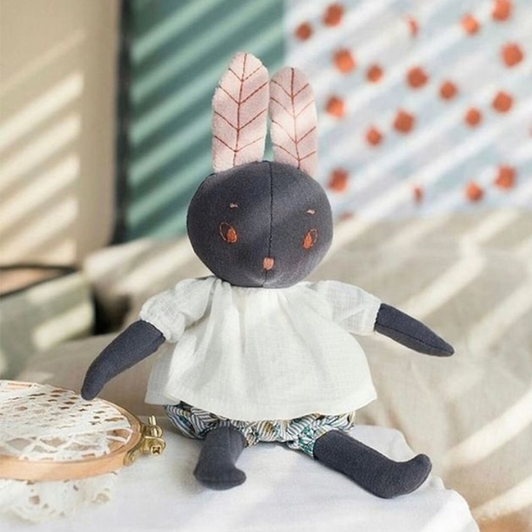 法国 Moulin Roty 雨后系列-月亮兔子 29cm - 玩具/玩偶 - 棉．麻 多色
