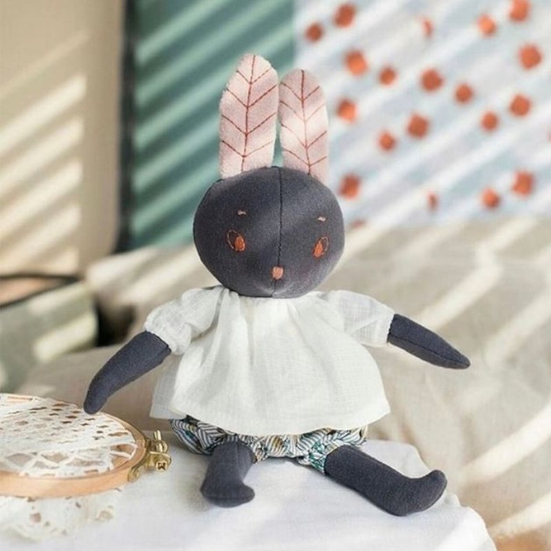 法国 Moulin Roty 雨后系列-月亮兔子 29cm - 玩具/玩偶 - 棉．麻 多色