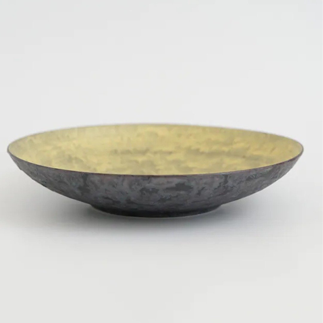 【303select】有田烧 日本 黑锖绞 平碗 - 云金 - 碗 - 瓷 