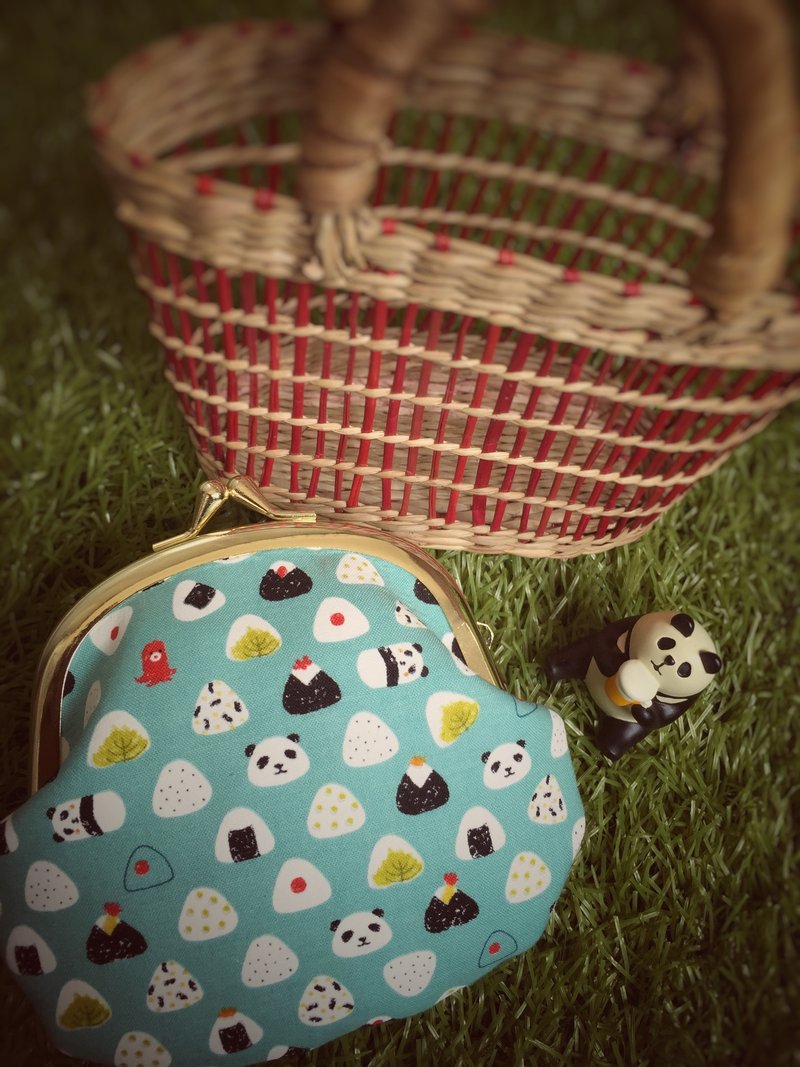 熊猫饭团口金包 - 皮夹/钱包 - 棉．麻 