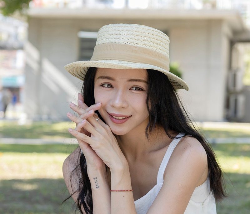 Unni希腊精灵草帽-编织帽 帽子 登山帽 草帽 防晒 straw hat 透气 - 帽子 - 植物．花 