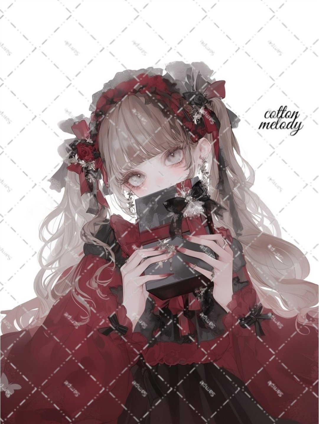 original sticker no.6976 人物ステッカー 原创贴纸 人物贴纸 女孩贴纸 原创人物贴纸 - 贴纸 - 纸 