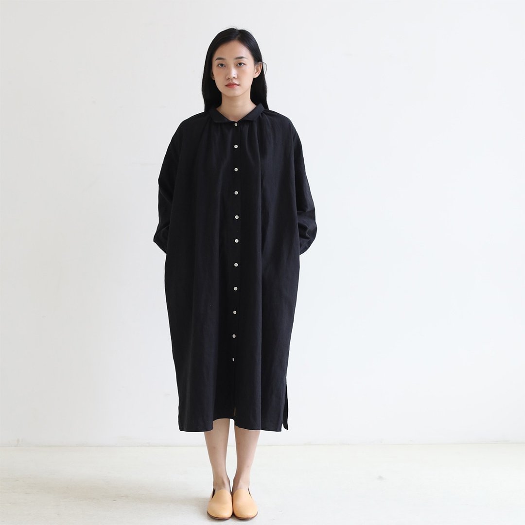 KOOW  迷藏 日本秋冬棉亚麻布 经典日式风衣连衣裙 - 女装西装外套/风衣 - 其他材质 