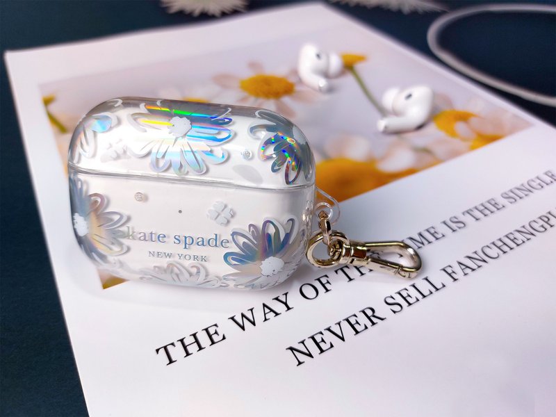 KATE SPADE【时尚精品】 AirPods Pro保护套-幻彩雏菊 - 耳机收纳 - 塑料 白色
