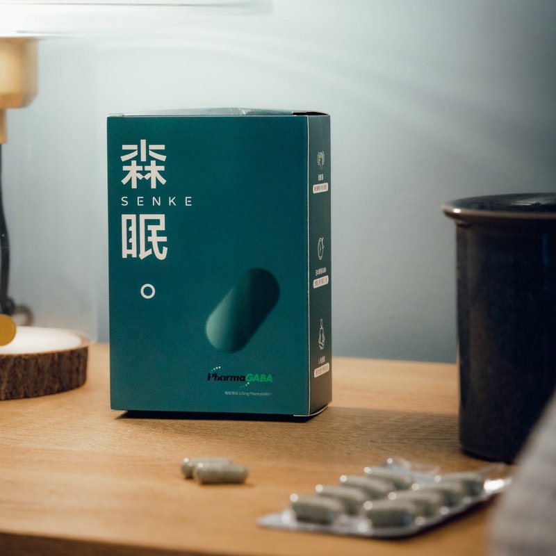 【森克】森眠胶囊 - 体验 10粒 (天然成分: GABA/蓝绿藻/芝麻素) - 健康/养生 - 浓缩/萃取物 白色