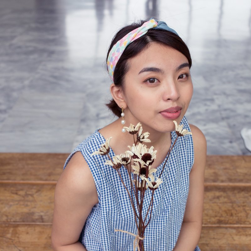 莓果糖 / 粉 绿 紫 黄 / 软铁丝 发带 发箍 - 发带/发箍 - 棉．麻 