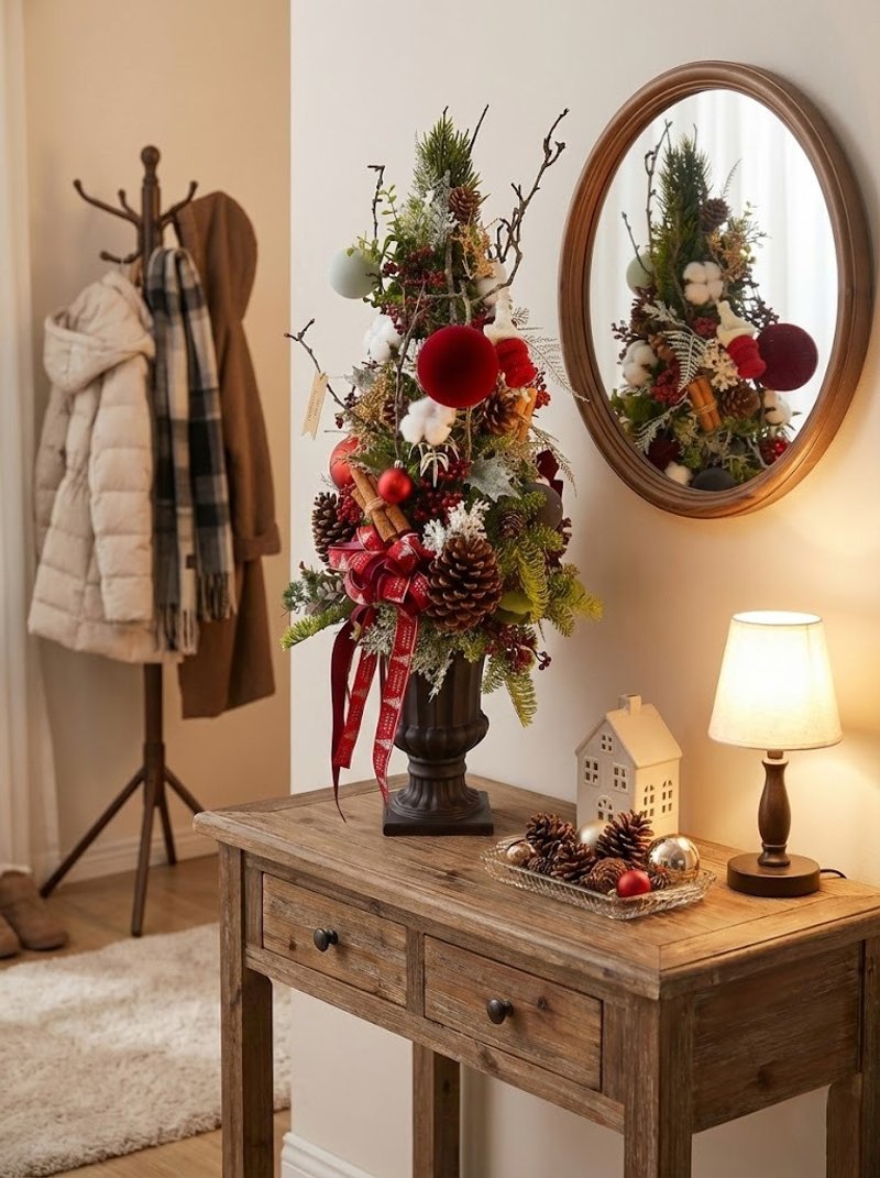 圣诞宴会红浆果圣诞树 包邮专人配送限双北市 其余地区需补运费 - 植栽/盆栽 - 其他材质 红色