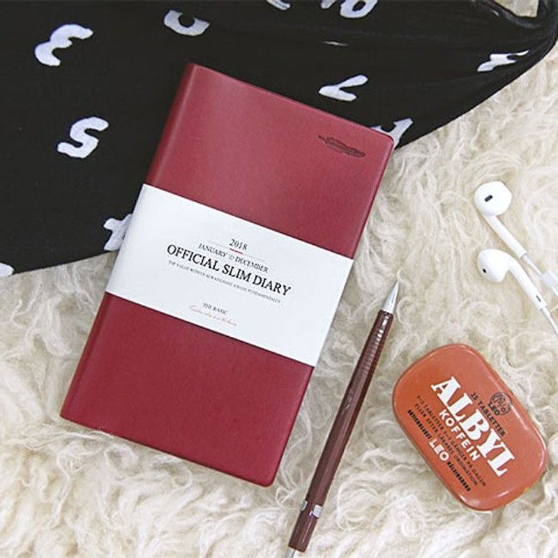 经典皮革随身周志(无时效)-沉稳红,IDG74419 - 年历/台历 - 纸 红色